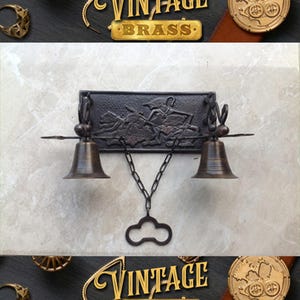 Vintage Double Cozy Door Bell Solid Brass Gate Bell Home Decor