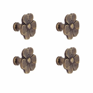 Lot of Sakura Flower Knob Drawer Pulls, Vintage Brass Drawer Handle Kitchen Home Decor