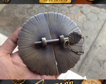 5.11" inches Vintage Classic Smooth Plain Chest Box Latch Lock Cabinet Antique Solid Brass
