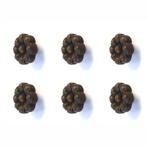 Lot of Knob Drawer Pulls Vintage Small Flower, Antique Brass Kitchen Cabinet Drawer handle