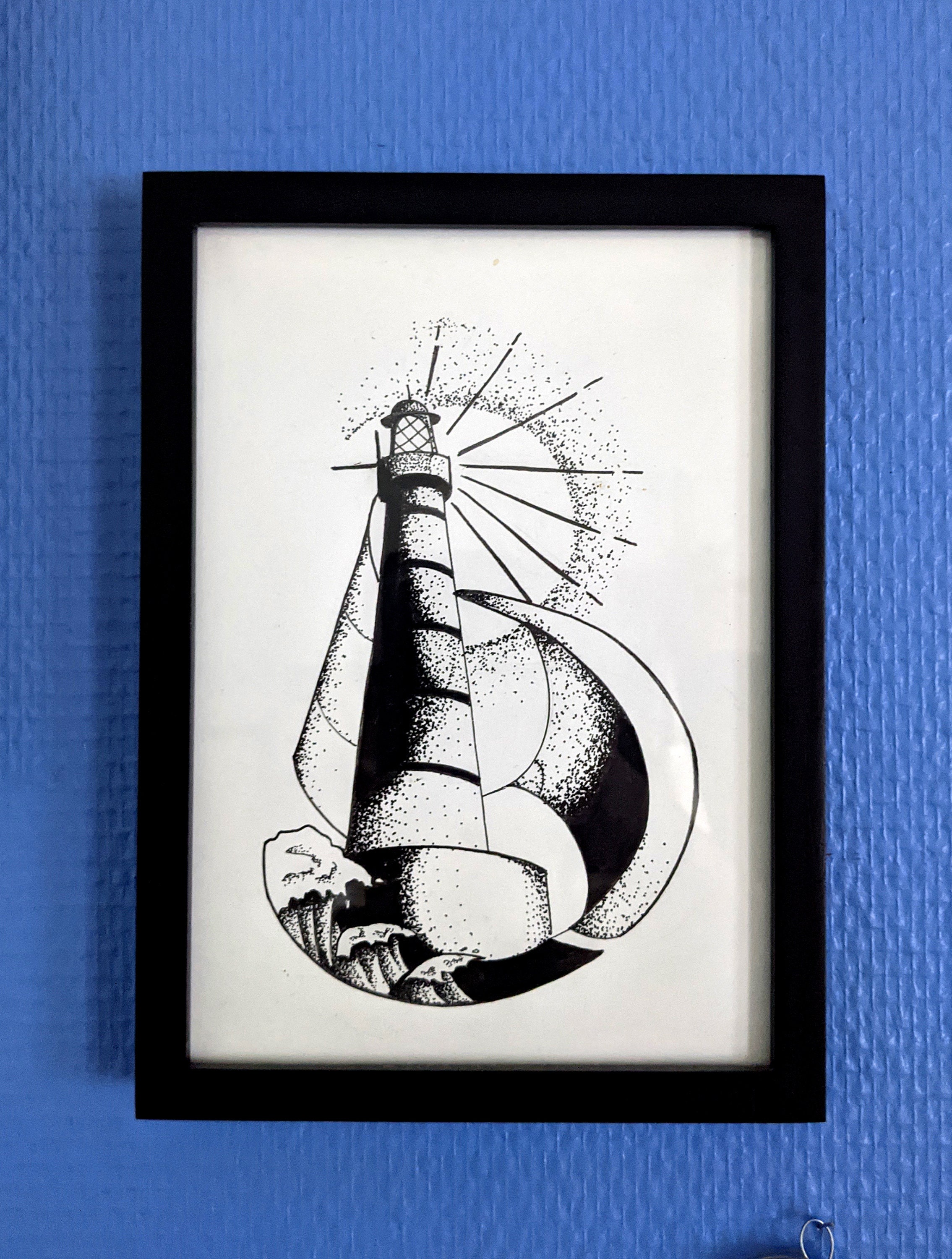 B, Brest Illustration Crayon Noir A5