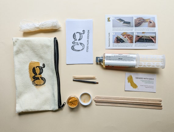 DIY Kintsugi Kit, Ceramic Repair Kit, Gift, Kintsugi-inspired, Wabi Sabi 