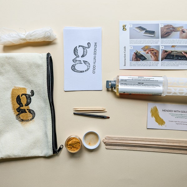 DIY Kintsugi Kit, Ceramic Repair Kit, Gift, Kintsugi-inspired, Wabi sabi