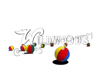 Wildwood Beach Ball Sign - Wildwood, NJ: Jersey Shore Art Company