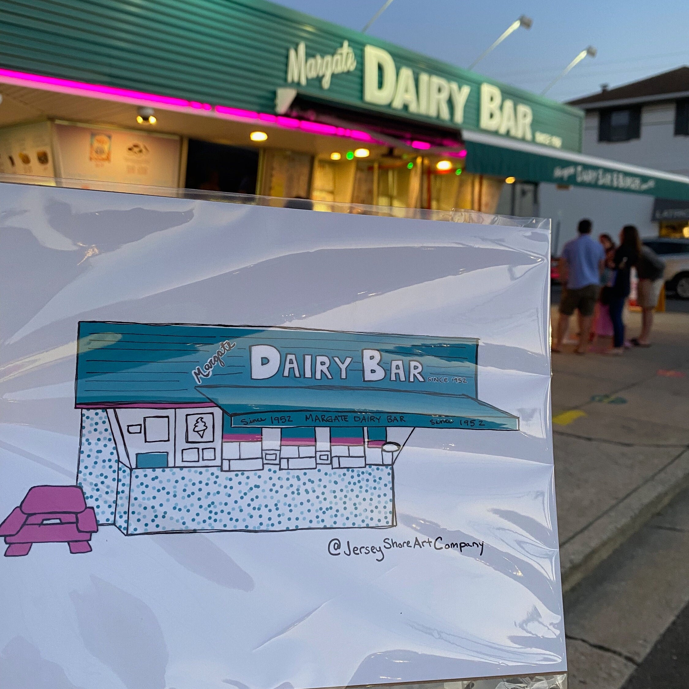 Margate Dairy Bar Illustration Margate, Longport, Ventnor, NJ Jersey
