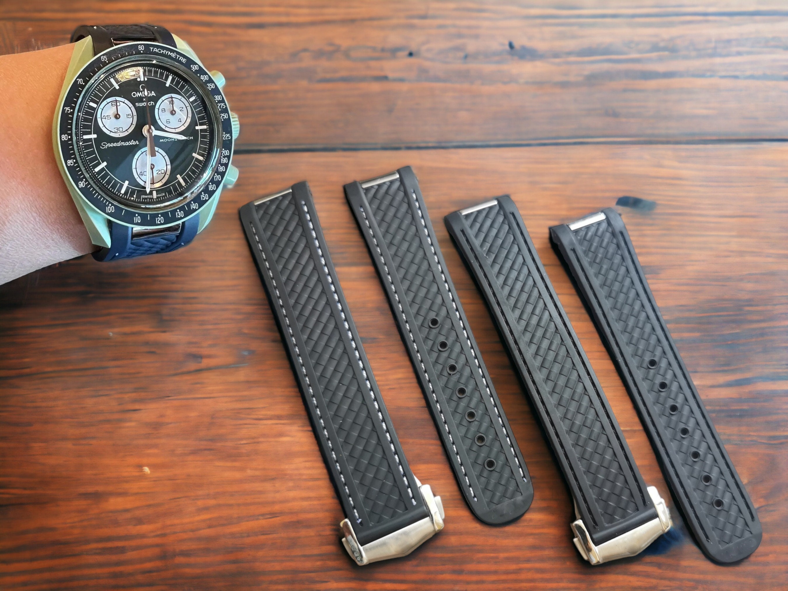 Omega seamaster rubber strap replacement sale