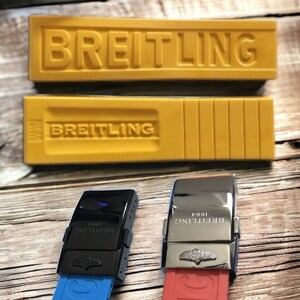 22/24 mm rubberen band voor Breitling Navitimer/Avenger horloge, vervangende bandgespsluiting afbeelding 5