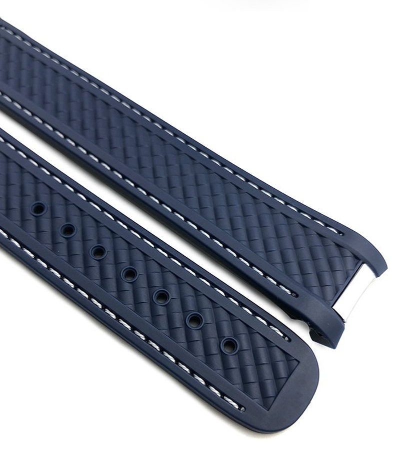 19/20mm Curved Silicone Rubber Strap Fit for Omega Seamaster Etsy