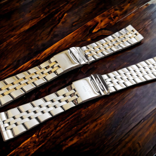 Stainless Steel Bracelet for Breitling Navitimer/Avenger/Chronomat/Crosswind Watch, Replacement Strap Folding Buckle Clasp