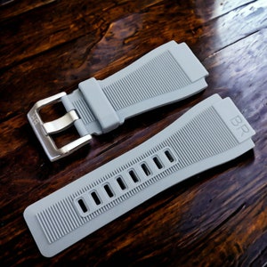 34x24mm. Rubber Strap for Bell and Ross Watch BR01/BR03, Bell & Ross Bracelet Band