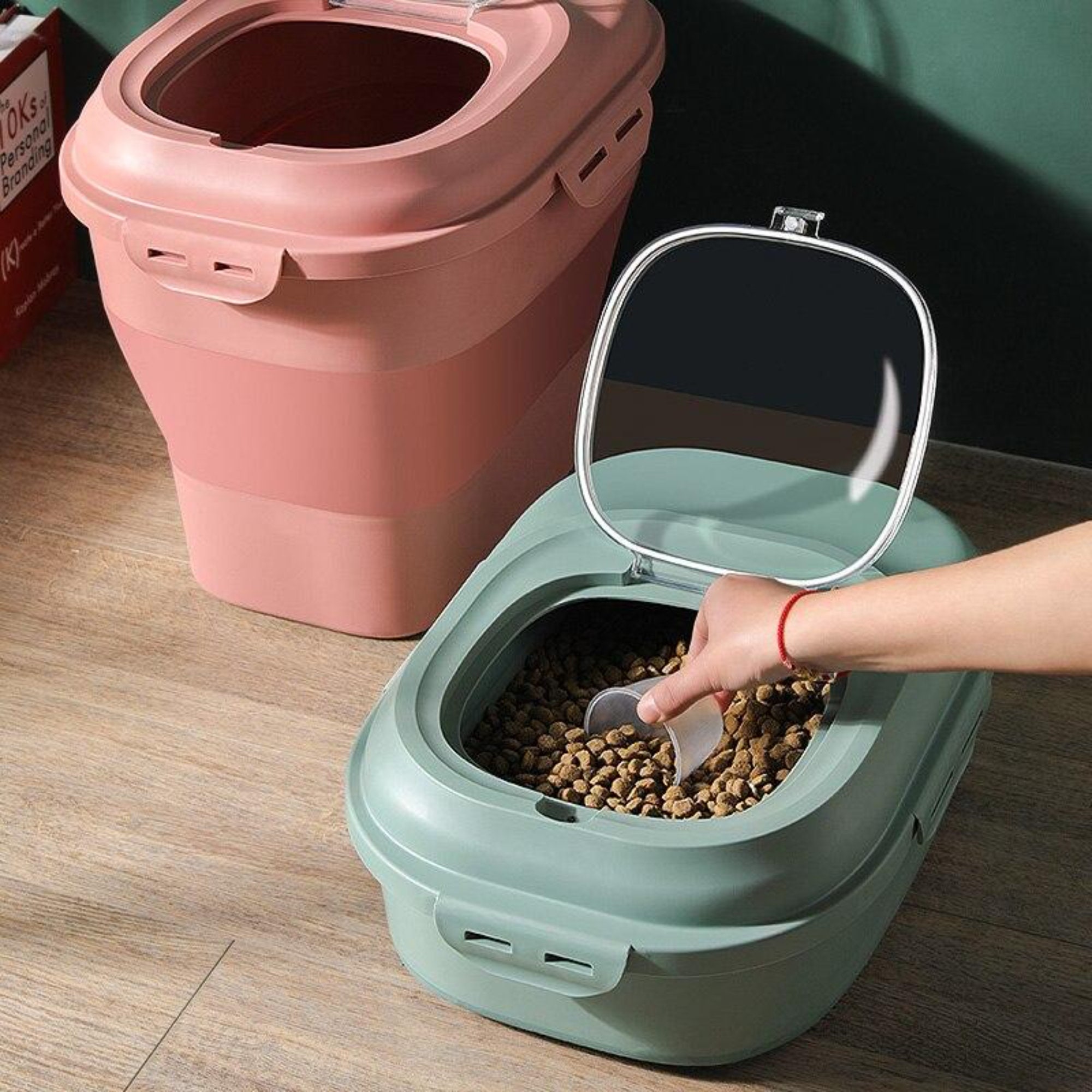 Collapsible Dog Food Storage Container 15 Lb Cat Food Containers