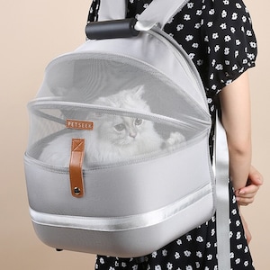 Breathable Mesh Capsule Pet Backpack Carrier Dog Carrier, Gift for Cat Person, Cat Backpack, Cat Carrier, Cat Backpack Carrier, Pet Carrier