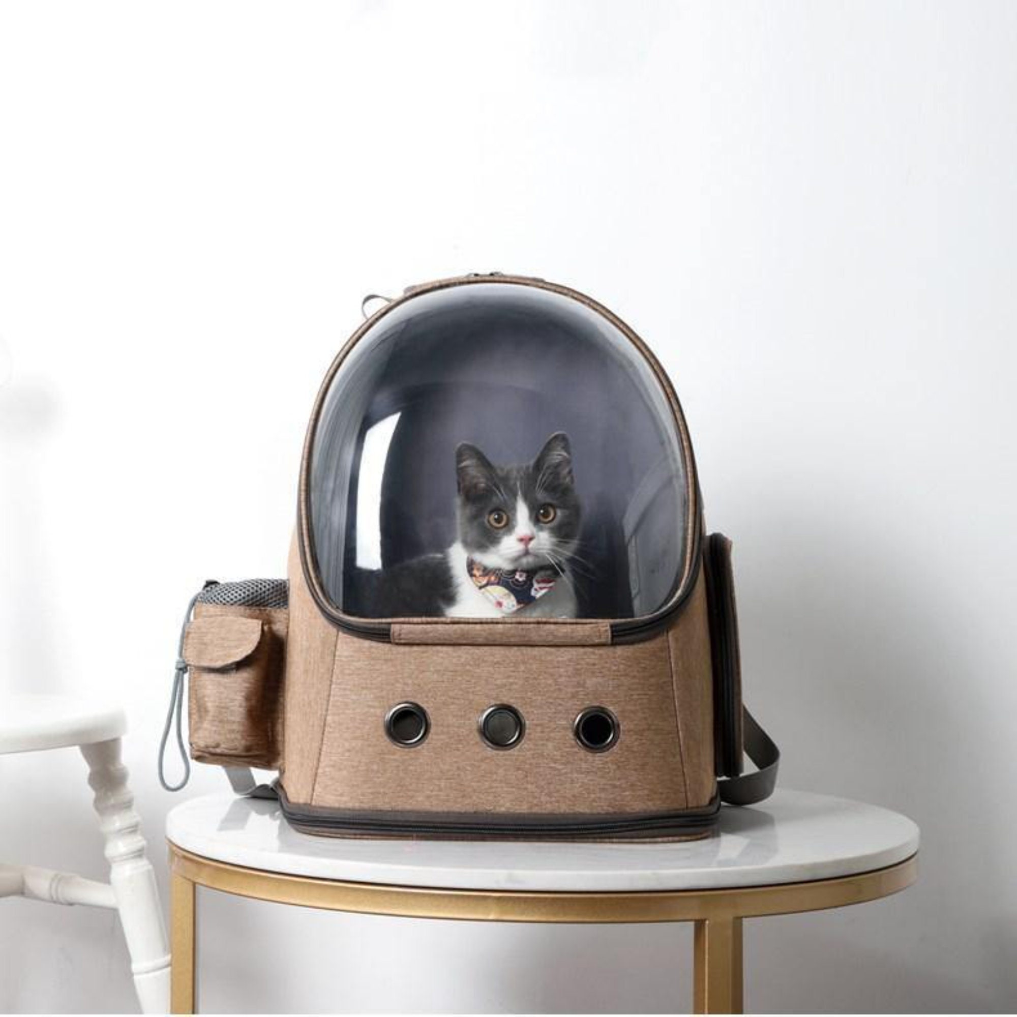 Pet Backpack Carrier For Cat, Space Capsule Design Pet Shoulder