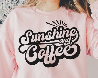 Sunshine and Coffee SVG: Summer Shirt Cut Files (Digital Download)