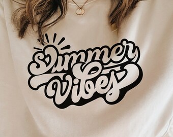 Summer Vibes SVG: Vacation Shirt Cut Files (Digital Download)