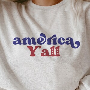 America Y'all svg, 4 de julio svg, Día de la Independencia svg, 4 de julio svg, camisa svg, sublimación png, pegatina png, archivos svg para cricut