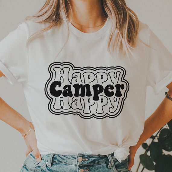 Happy Camper Svg Png Eps Camping Shirt Svg Groovy Camping - Etsy