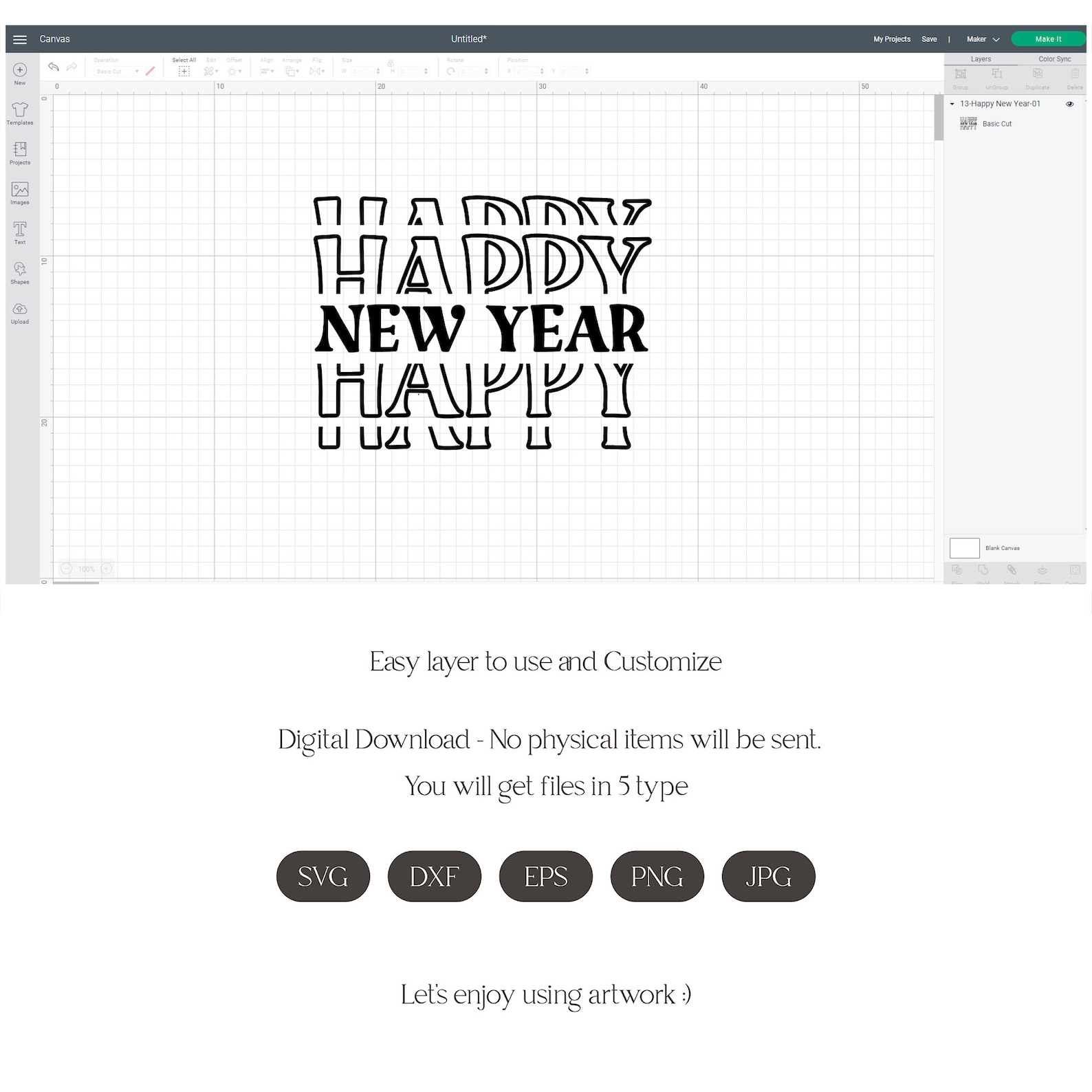 Happy new years svg 2022 neujahr png silvester svg merry | Etsy
