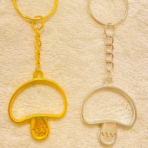 Mushroom Metal Keychain