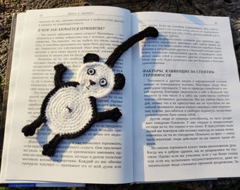 Marcador de Página Panda Amigurumi, Marcador de Página Tricotado, Porta-Páginas, Marcador de Crochê, Marcador Fofo, Presente para Amante de Livros, Presente para Leitor(a)