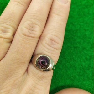 Eye Ring Evil Eye Ring Chameleon Ring Adjustable Ring Mood Ring Color Changing Ring Silver Plated Ring Evil Eye Jewelry