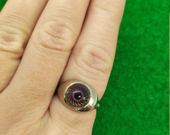 Anel de Olho Grego, Anel Camaleão, Anel Ajustável, Anel do Humor, Anel que Muda de Cor, Anel Banhado a Prata, Joia de Olho Grego