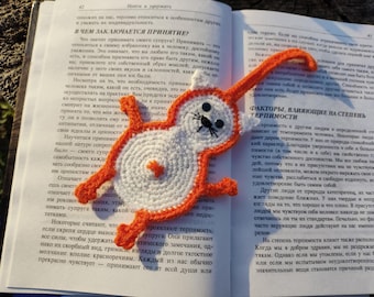 Marcador de página de gato, marcador de página de amigurumi, marcador de página de tricô, porta-páginas, marcador de página de crochê, marcador de página fofo, presente para leitor(a) ávido(a) por livros, presente para amante de livros.
