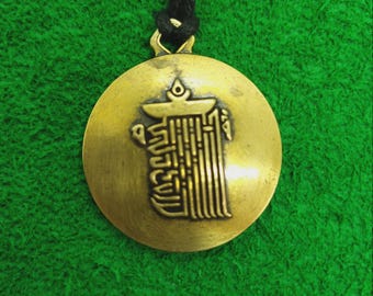 Melong Tibetano, Espelho Tibetano Mandala Bagua, Espelho Xamã Toli, Amuleto de Defesa contra Reflexão Negativa, Pingente Talismã, Colar Tibetano