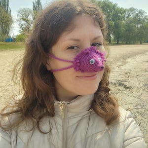 Igel Nasenwärmer Handmade gestrickte Nasenkappe gemütliche Nasenabdeckung Nasenhut Nasenschal Strumpf Stuffer Lustig Nase Heater Beschützer Nasenschutz