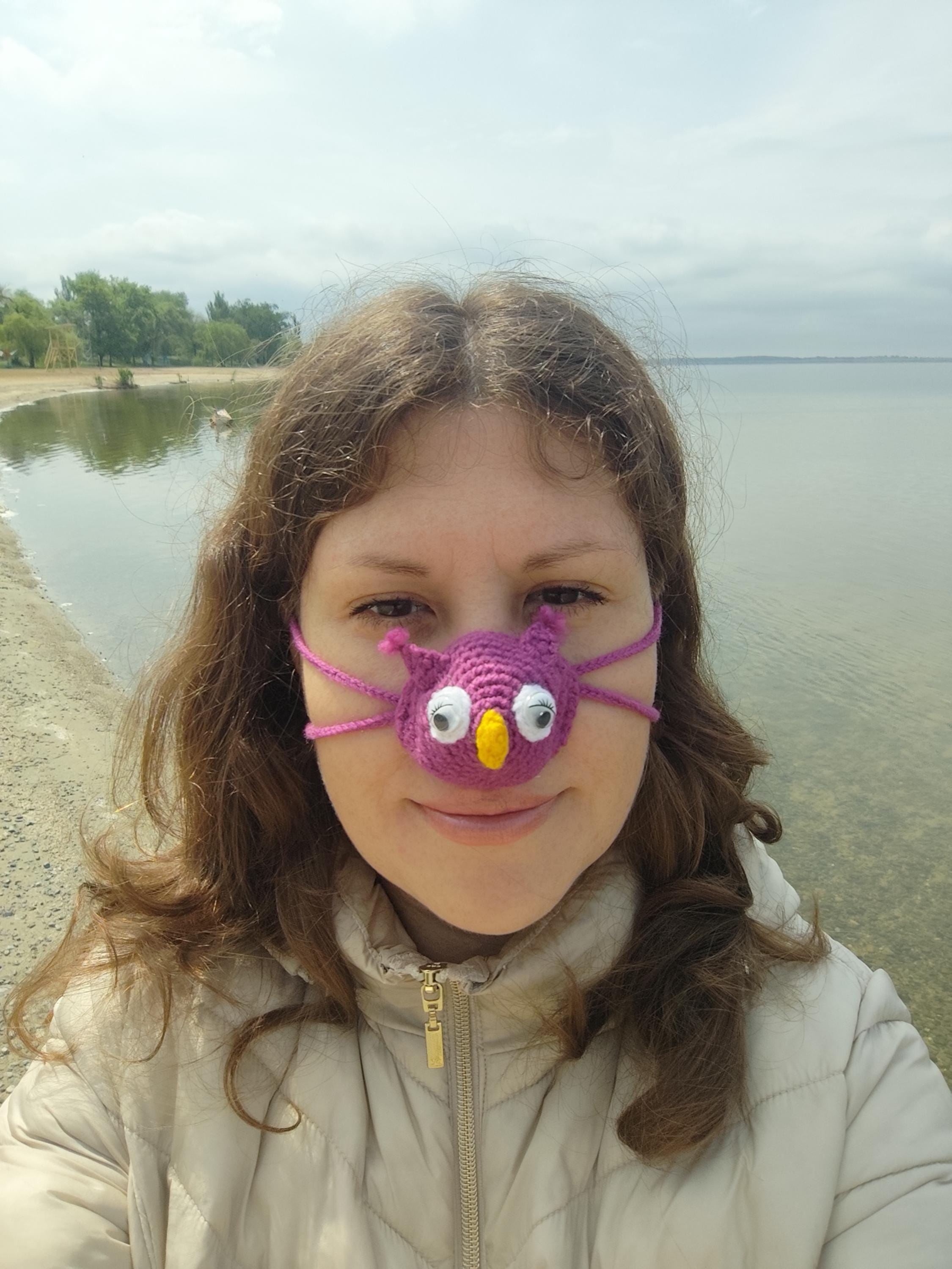 Owl Nose Warmer Handmade Knitted Nose Cap Cozy Nose Cover Nose Hat Nose Scarf Stocking Stuffer Funny