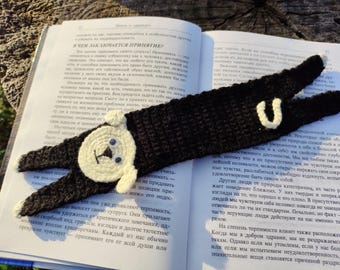 Marcador de página em formato de cachorro, marcador de página em amigurumi, marcador de página tricotado, porta-páginas, marcador de página de crochê, marcador de página fofo, presente para leitor(a) ávido(a) por livros, presente para amante de livros.