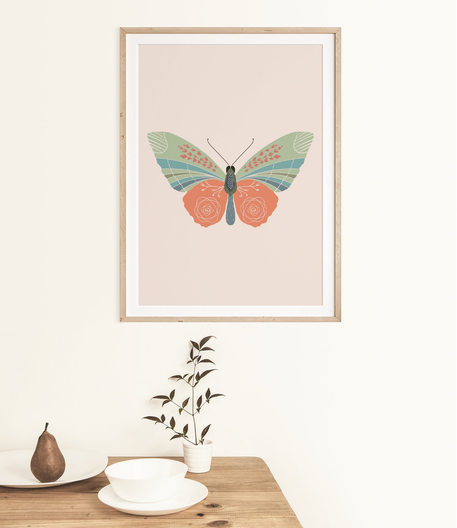 Butterfly Wall Art Boho Wall Art Nursery Butterfly Print | Etsy