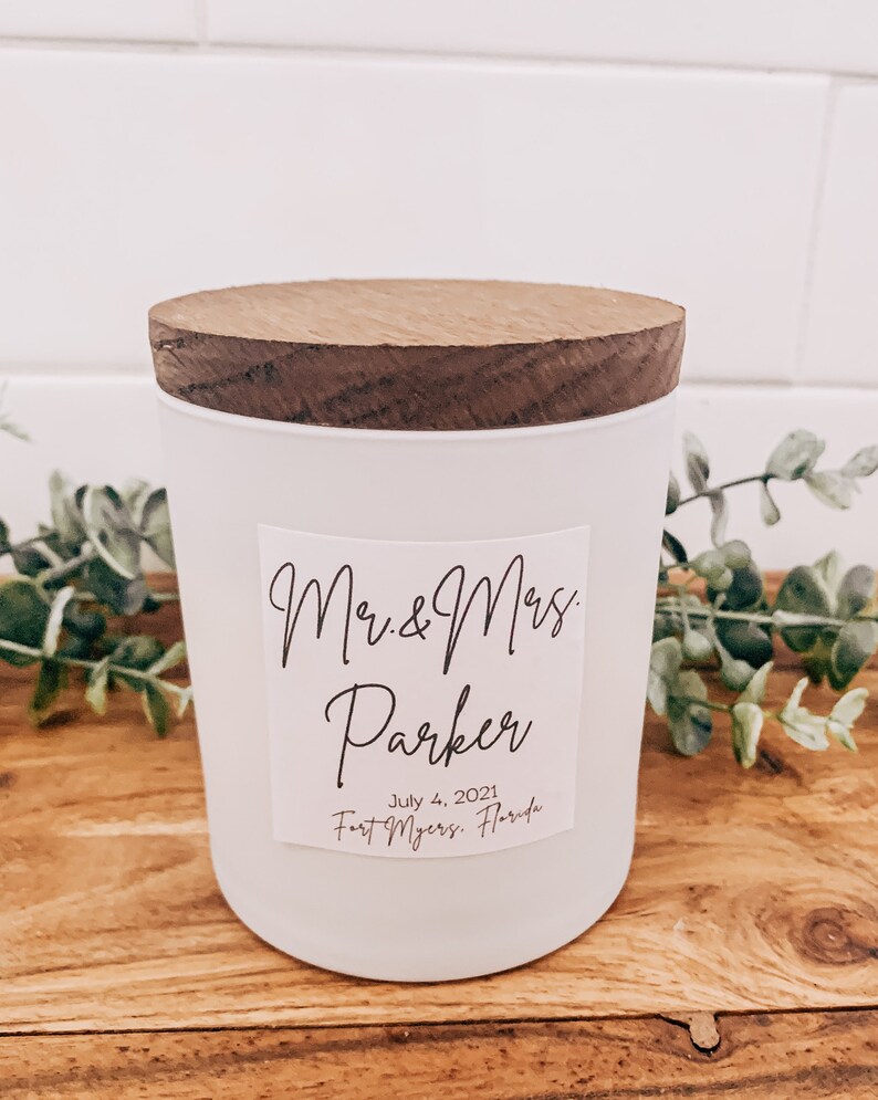 Personalized Wedding Candle Wedding Gift Idea Wedding Gift Etsy