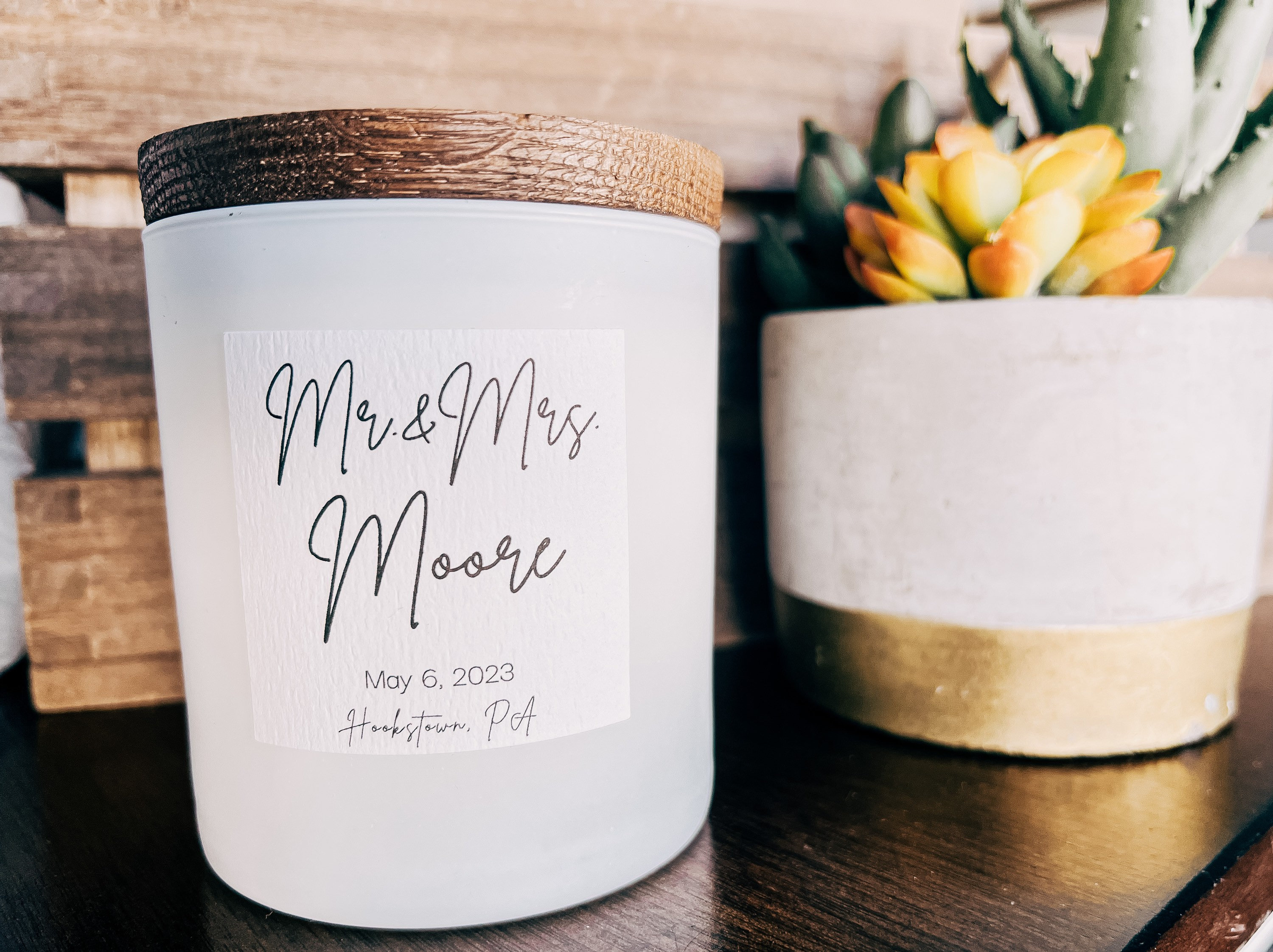 Personalized Wedding Candle Wedding Gift Idea Wedding Gift Etsy