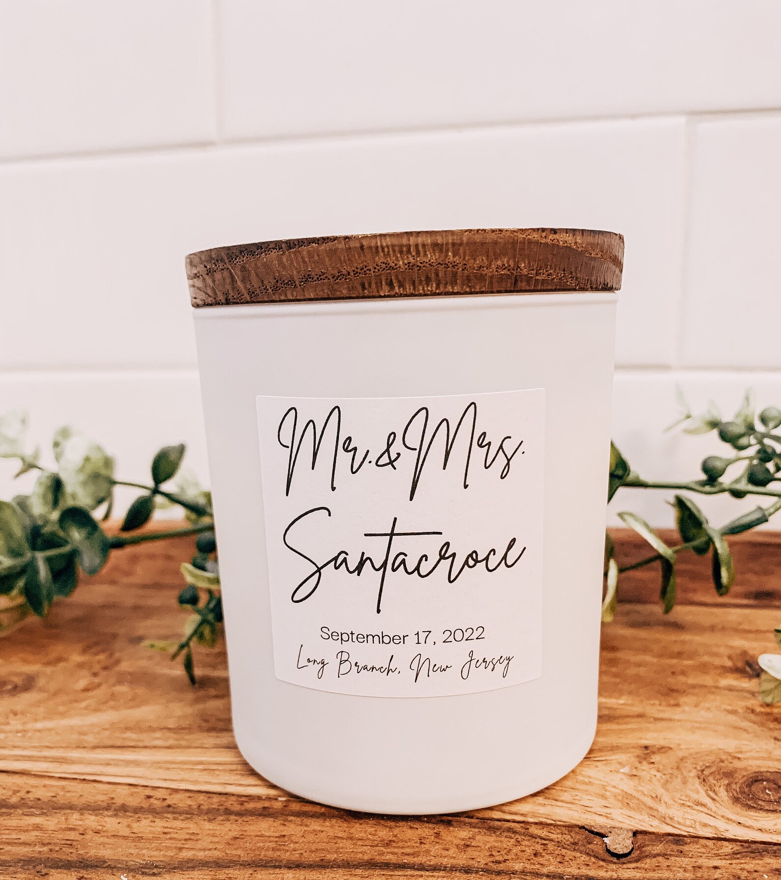 Personalized Wedding Candle Wedding Gift Idea Wedding Gift Etsy