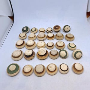 Sea pottery round knobs.  Set of 30 pieces for all your crafting projects.