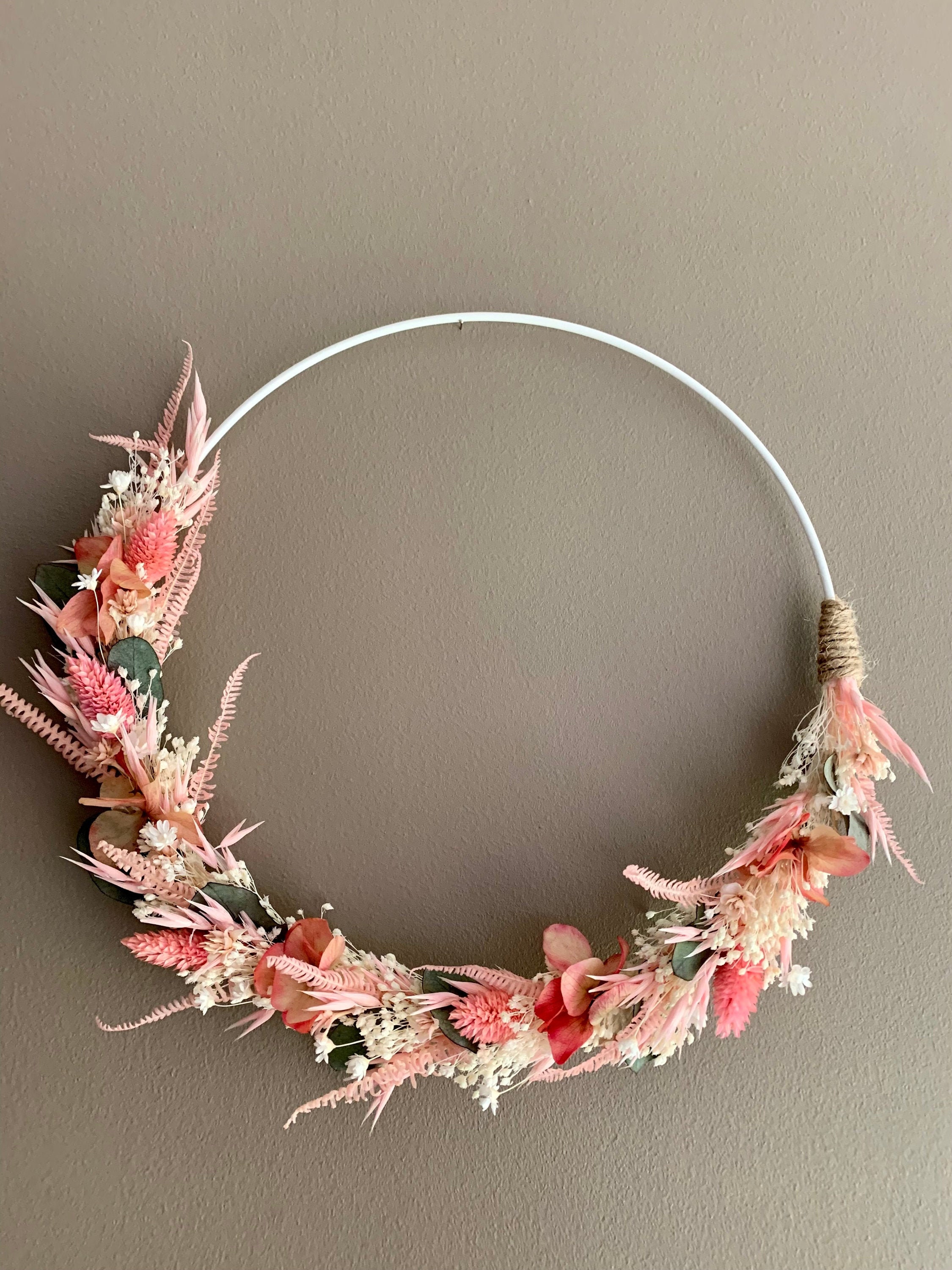 Couronne Murale en Fleurs Séchées