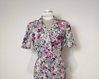 Abito vintage a fiori Marella in Poly Organza