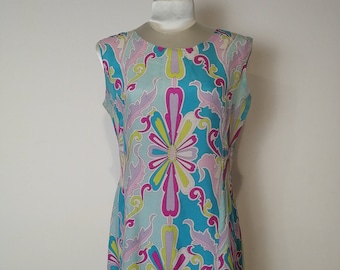 robe vintage en soie sixties