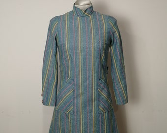 VINTAGE!cute sixties dres vertical stripes