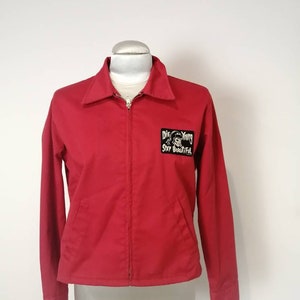 Cotton gabardine jacket lucky 13 in red