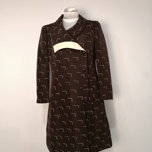 Vintage sartorial overcoat in brown and ivory