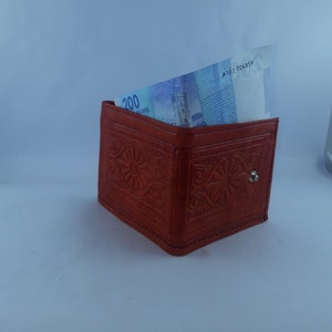 Portefeuille berbère en cuir véritable