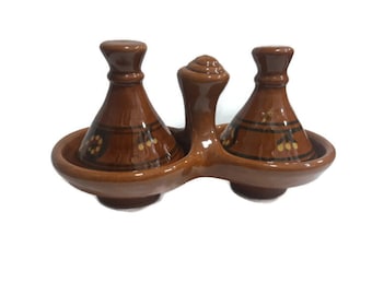 MINI MOROCCAN TAJINE Spice Rack Sauces Ceramic Terracotta Morocco