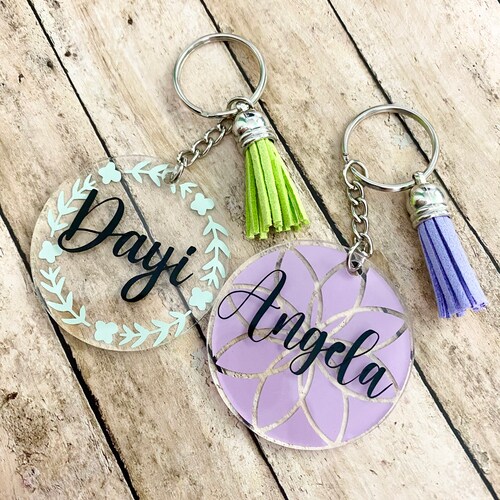 Custom Vinyl Keychains Etsy
