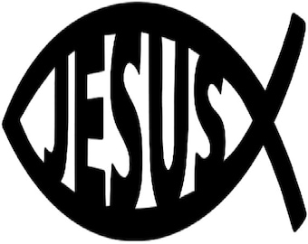 Custom Car Decal Jesus Fish