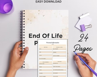 End Of Life Planner, Legacy Journal, Family Communication Planner, Life Review Journal, Grief Support Planner, Planning For The Future