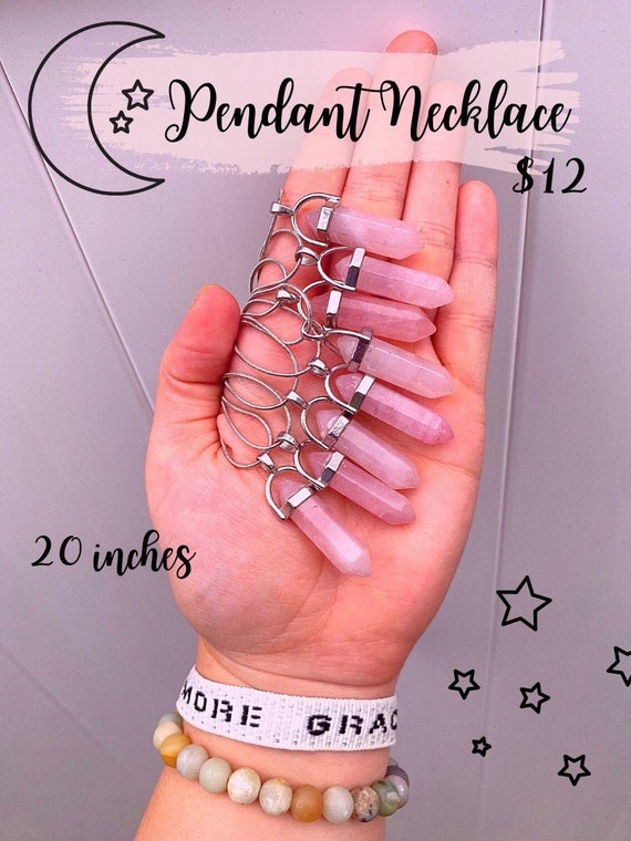 crystal necklace rose quartz crystal necklace rose quartz