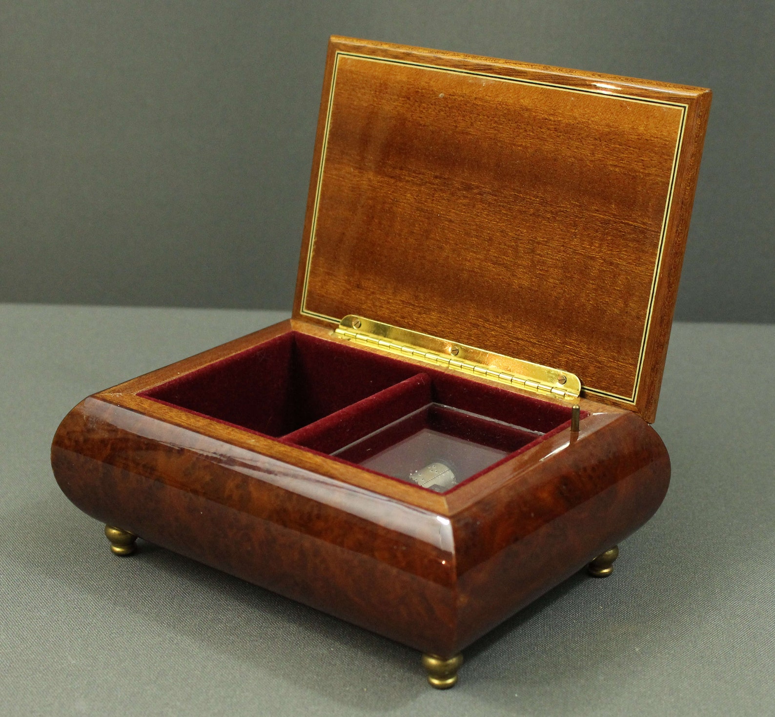 Vintage music box wood Sorrento Music Jewelry Box Rectangle Etsy