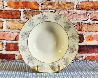 Syracuse Mid Century Forget Me not Soup Bowls (Set of 4) – Gold Trim Dinnerware